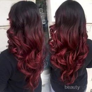 Black Maroon Ombre