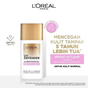 LOreal Paris UV Defender Serum Protector Sunscreen Bright Clear SPF 50 PA