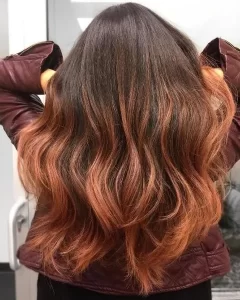 Orange Brown Balayage