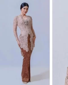 Cokelat Muda warna kebaya yang cocok untuk kulit sawo matang