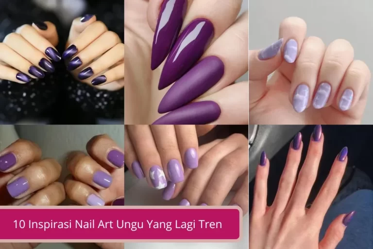 Gambar 10 Inspirasi Nail Art Ungu Yang Lagi Tren Bikin Kuku Makin Terlihat Lucu