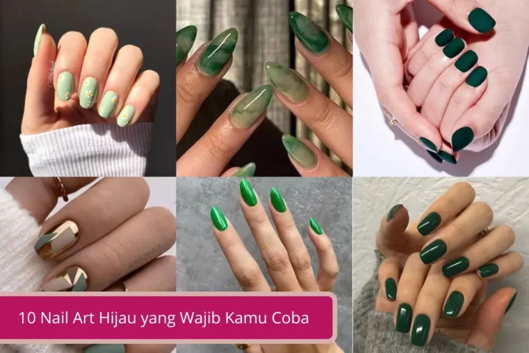 Gambar 10 Nail Art Hijau yang Wajib Kamu Coba Bikin Kuku Tambah Trendy