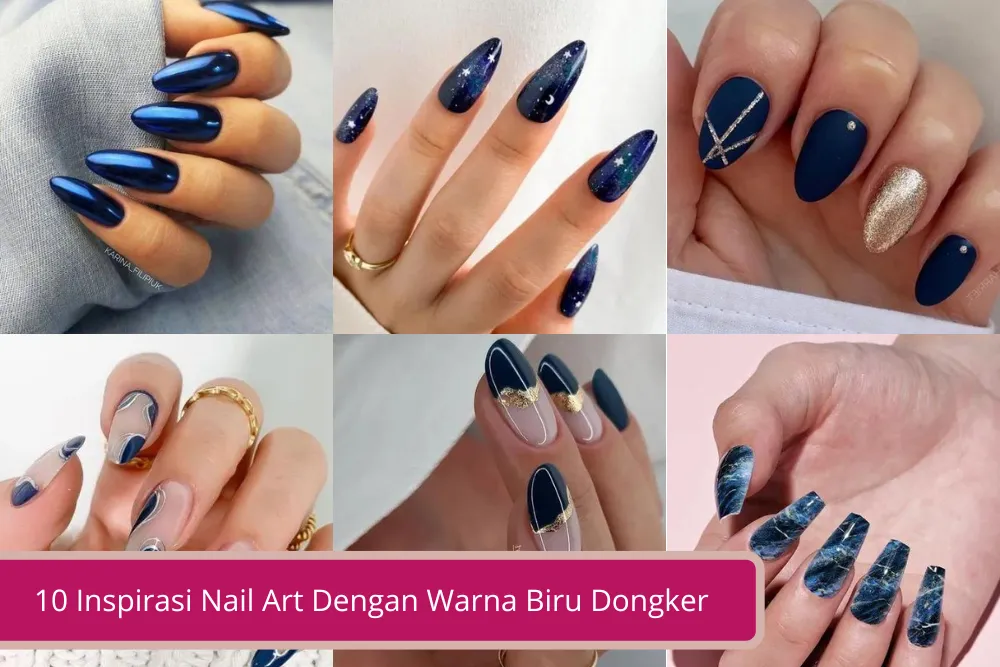 Gambar Tampil Lebih Bold Dengan 10 Inspirasi Nail Art Dengan Warna Biru Dongker