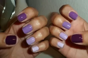 Gradual Gradient Nails Nail Art Ungu