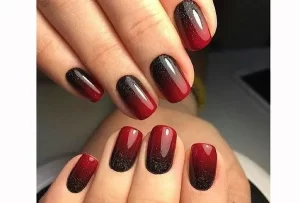 Maroon Ombre Nail Art maroon nail art