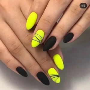 Neon Grunge Nails