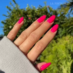 Neon Pink Nails Pink Nail Art