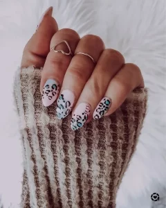 Ombre Leopard Nails Nail Art Leopard