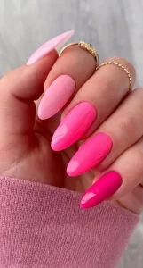 Pink Gradient Nails