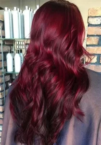 Ruby Burgundy Warna Rambut Burgundy