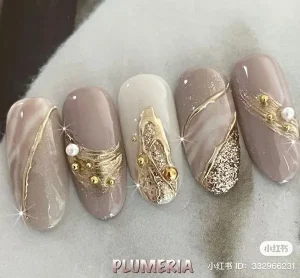 3D Marble Nails 3D Nail Art