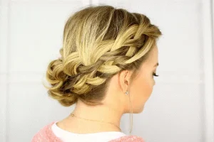 Waterfall Braid French Updo Gaya Rambut Waterfall Braid