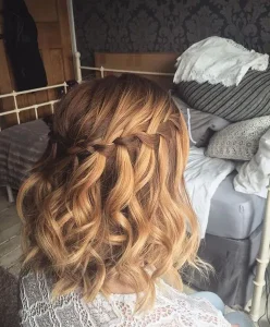 Waterfall braid short hair Gaya Rambut Waterfall Braid