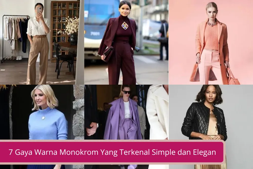 Gambar 7 Gaya Warna Monokrom Yang Terkenal Simple dan Elegan