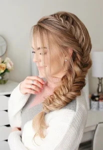 Fish tail messy braid Model Rambut Kepang Samping