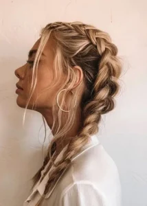 Loose french braid Model Rambut Kepang Samping